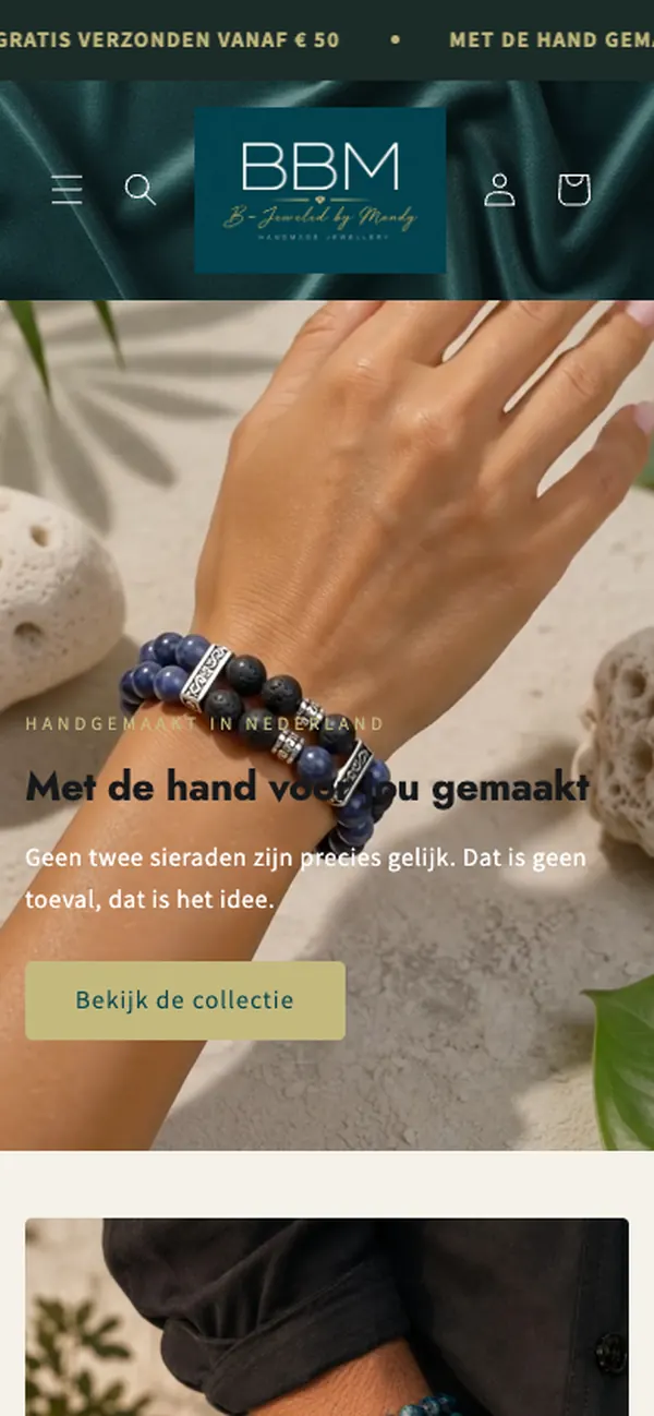 Website van B-Jeweled by Mandy