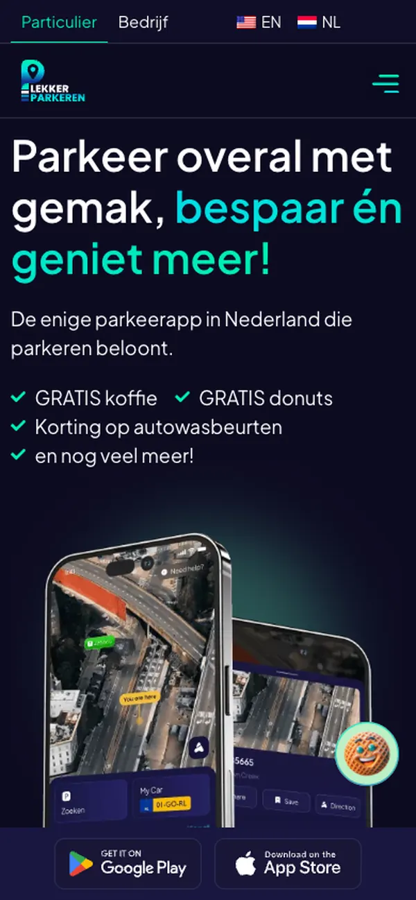 Website van Lekker Parkeren